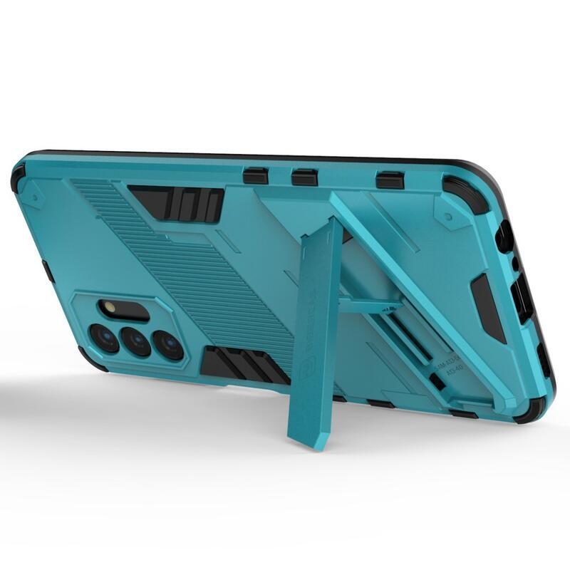 Armory Tartós hibrid borítás dönthető állvánnyal Samsung Galaxy A13 5G/Galaxy A04s (164,7 x 76,7 x 9,1 mm) - világoskék színű