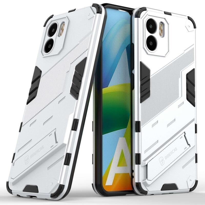 Armory tartós hibrid borító flip állvánnyal Xiaomi Redmi A1/Redmi A2 készülékhez - fehér