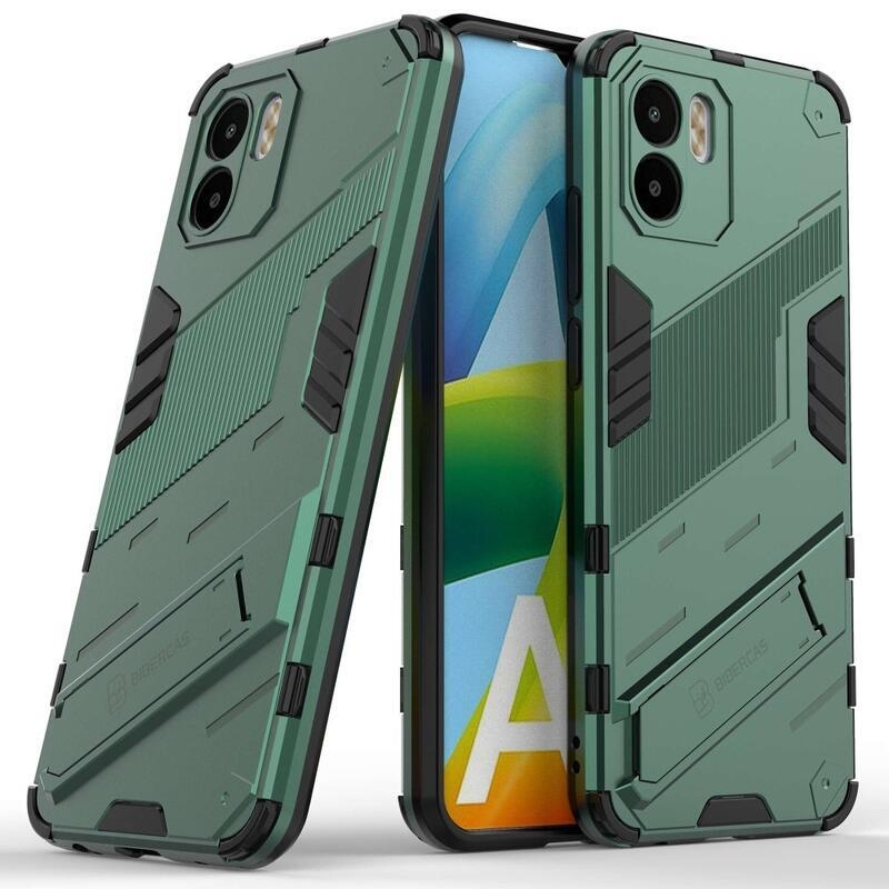 Armory tartós hibrid borító flip állvánnyal Xiaomi Redmi A1/Redmi A2-hez - zöld