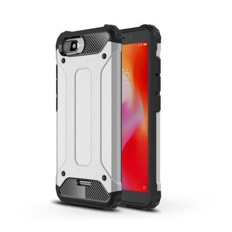 Armor hibrid tartós tok a Xiaomi Redmi 6A számára - ezüst színű