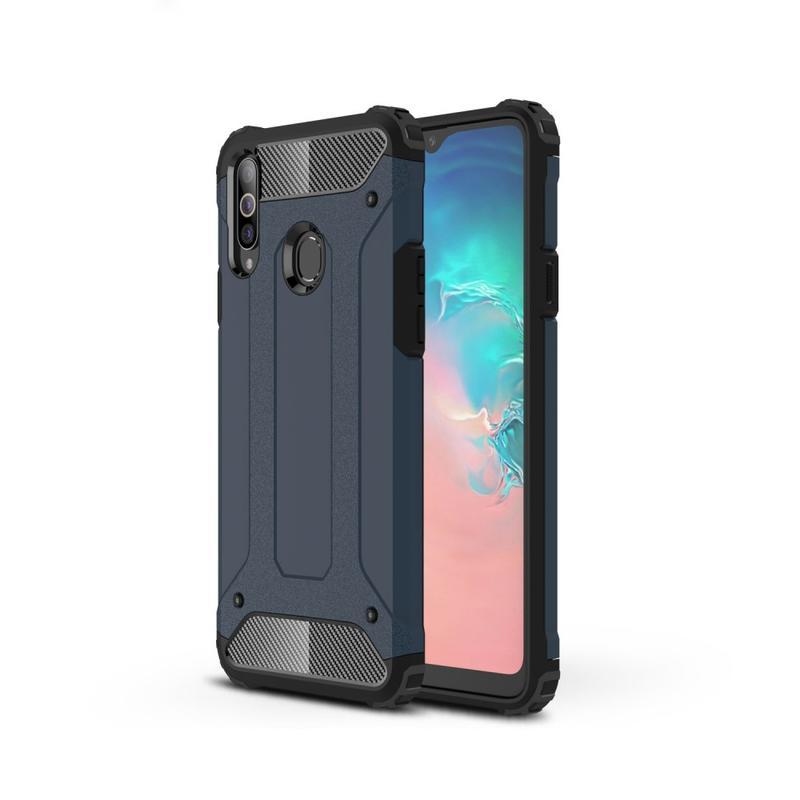 Tartós hibrid borítás Samsung Galaxy A20s készülékhez - sötétkék