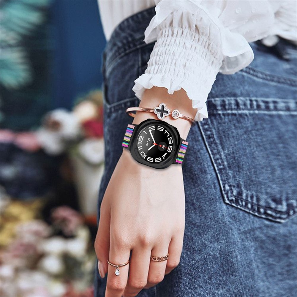 Arrow nylon rugalmas szíj a Samsung Galaxy Watch9 40 mm-es/44 mm-es modellhez – H mintázat