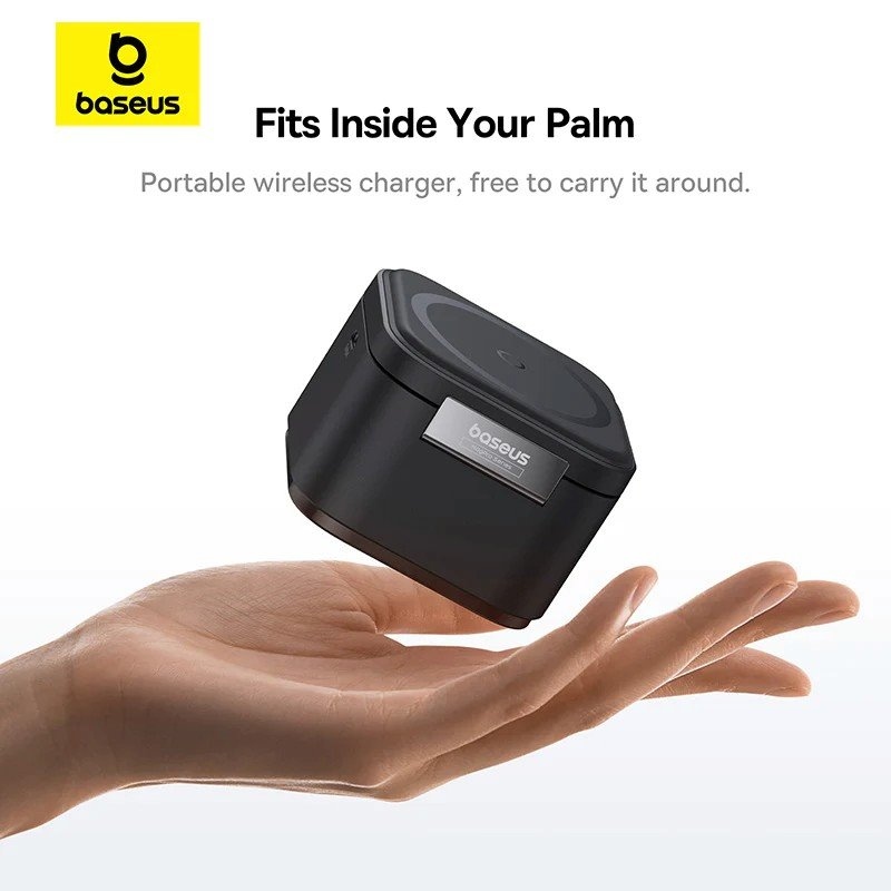 Baseus MagPro 3in1 mágneses vezeték nélküli töltő 25W Cosmic Black