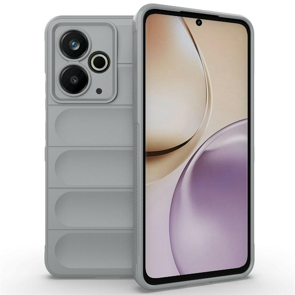 Rugg tartós zselés tok a Realme 14T 5G készülékhez - világosszürke