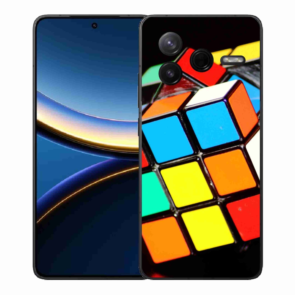 Gél borítás mmCase a Xiaomi Poco F7 Pro számára - Rubik-kocka