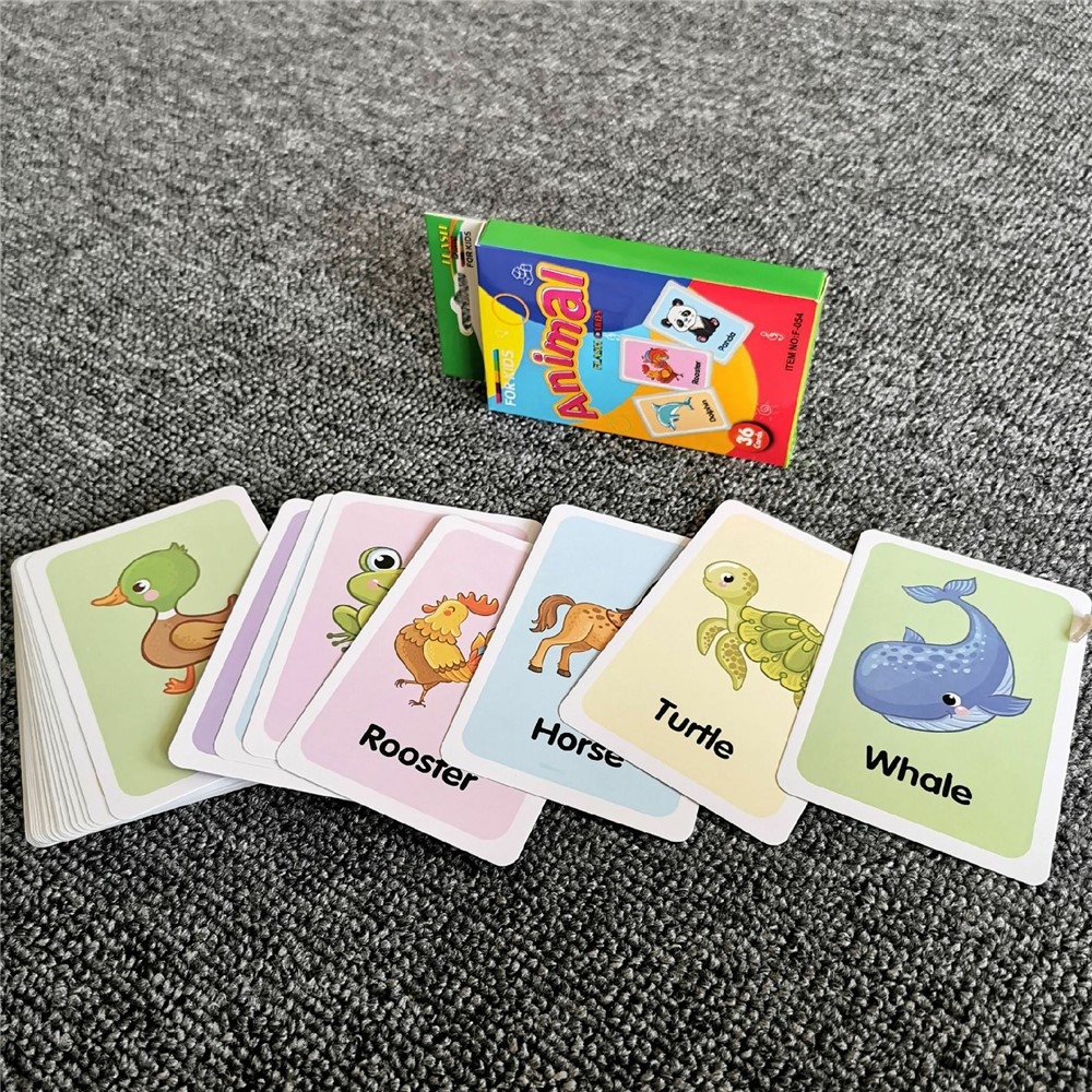 Angol tanulókártyák (36 db) állatokkal