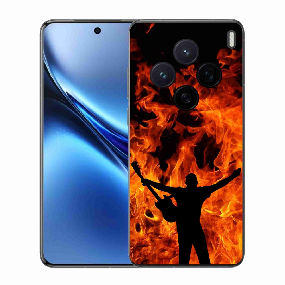 Zselés borítás mmCase a Vivo X200 5G-n - zenész és tűz