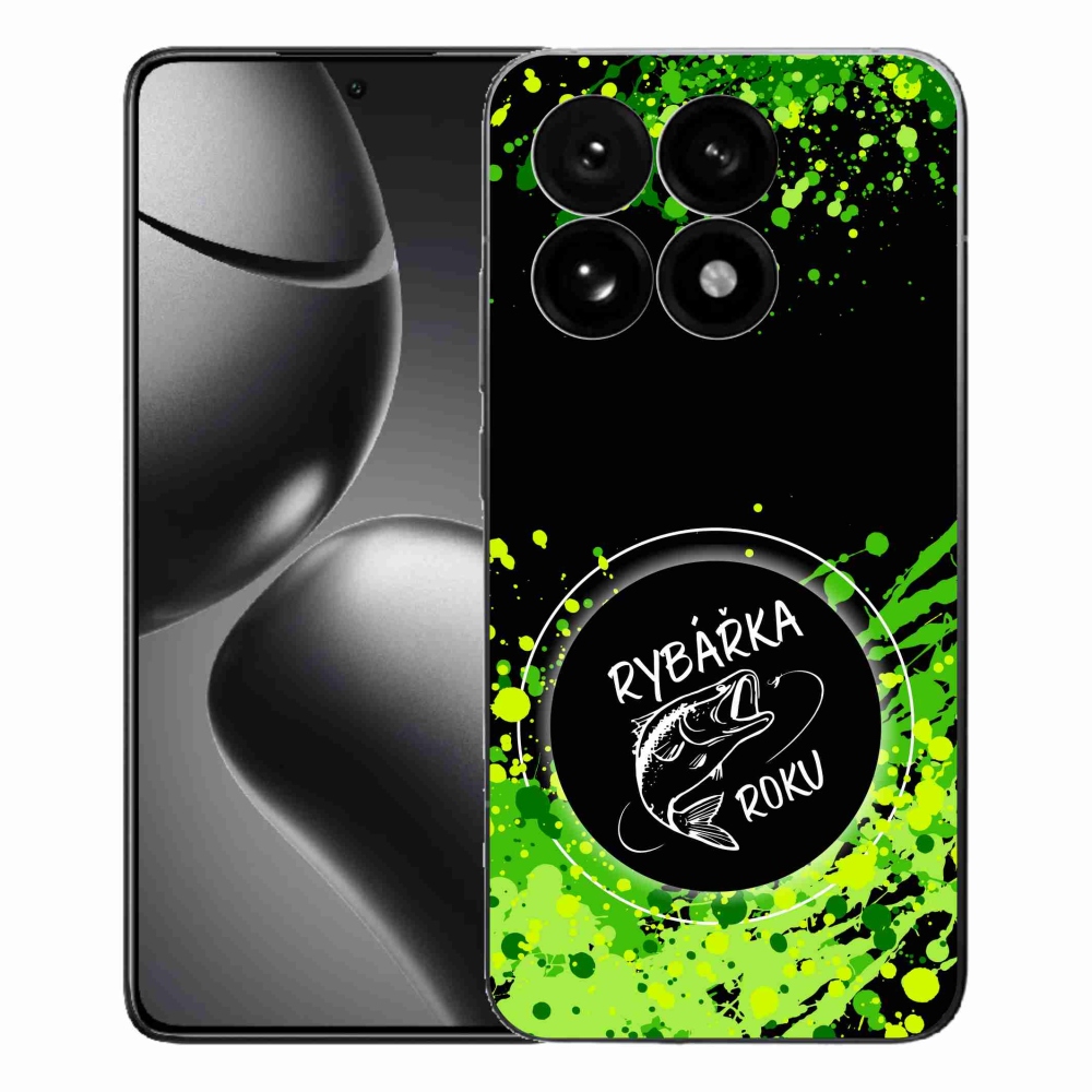 Gél borító mmCase a Xiaomi 15T-hez - az év halászának fekete háttere