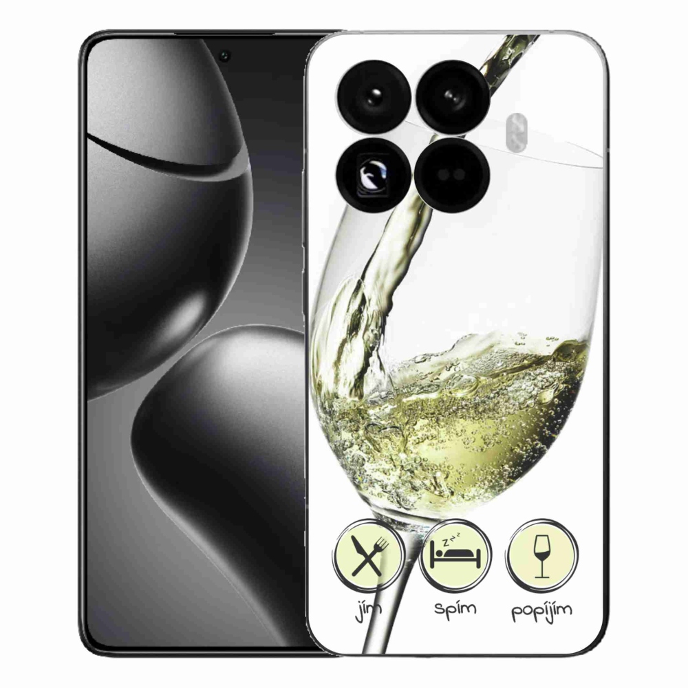 Gél borítás mmCase a Xiaomi 15T Pro számára - borospohár fehér