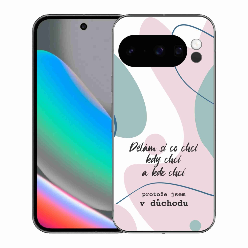 Gél borító mmCase a Google Pixel 10 Pro számára - vicces szöveg 10 fehér háttér