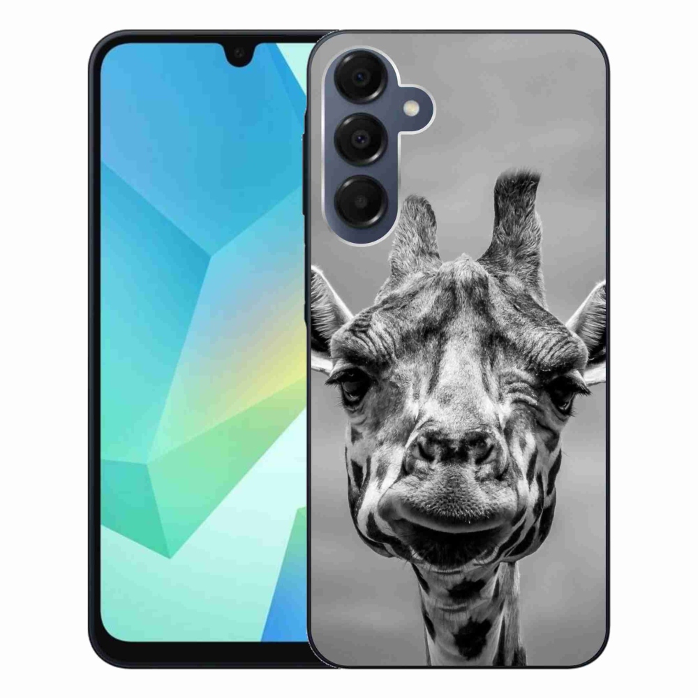 Zselés borítás mmCase Samsung Galaxy A16 4G/5G készülékhez - fekete-fehér zsiráf