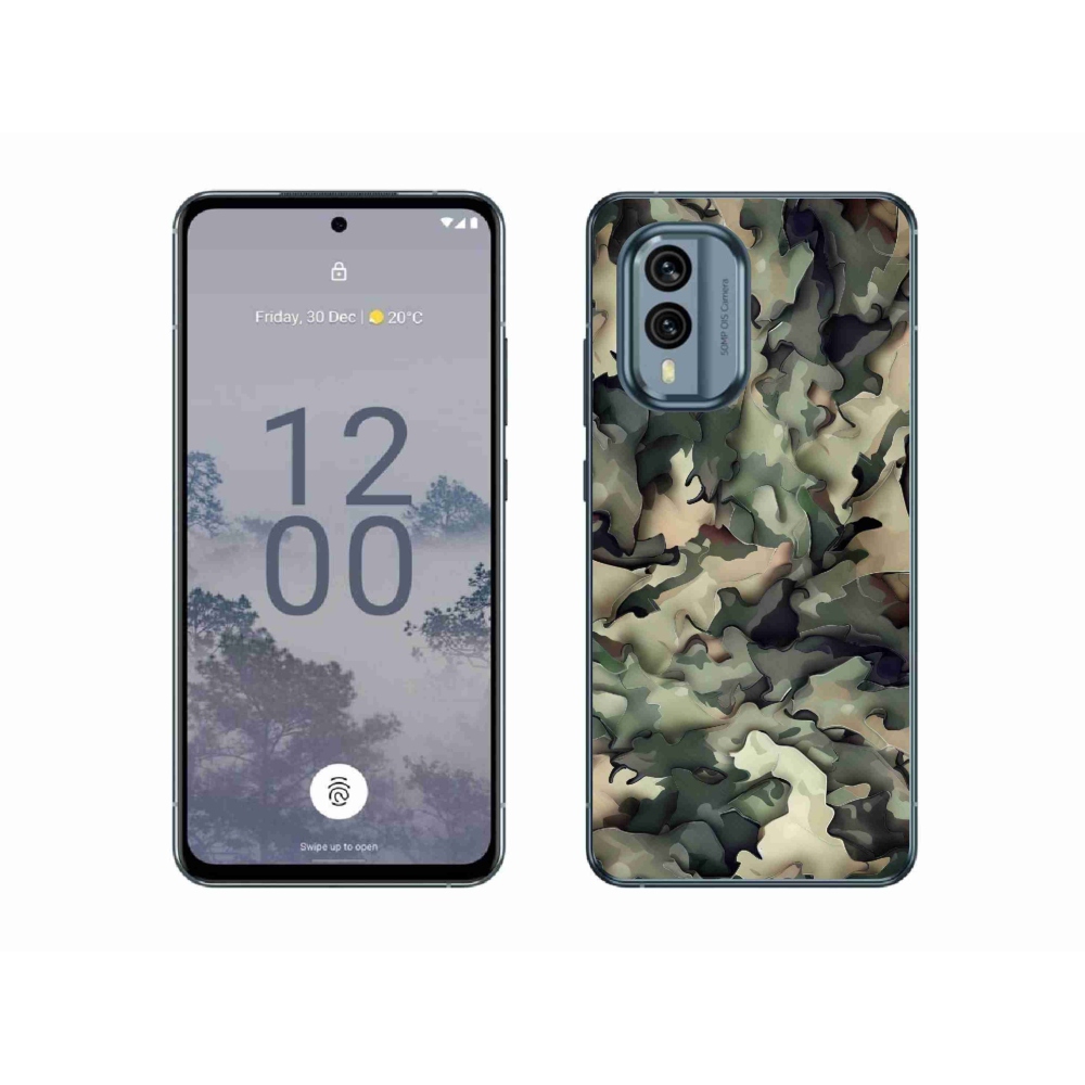 Zselés borítás mmCase a Nokia X30 5G készülékhez - terepszínű minta 9