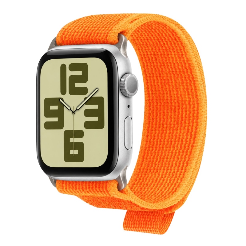OBAL:ME szövetpánt az Apple Watch 42–49 mm-es modellhez, M–L méret, narancssárga