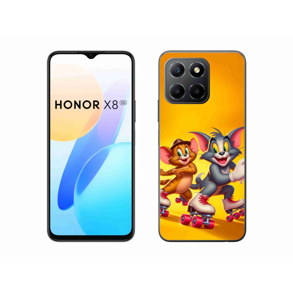 Zselés borítás mmCase a Honor X8 5G/Honor 70 Lite 5G számára - tom a jerry
