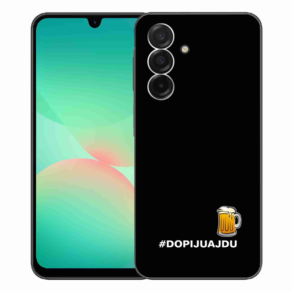 Gél borítás mmCase Samsung Galaxy A26 5G - sör motívum 1 fekete háttér