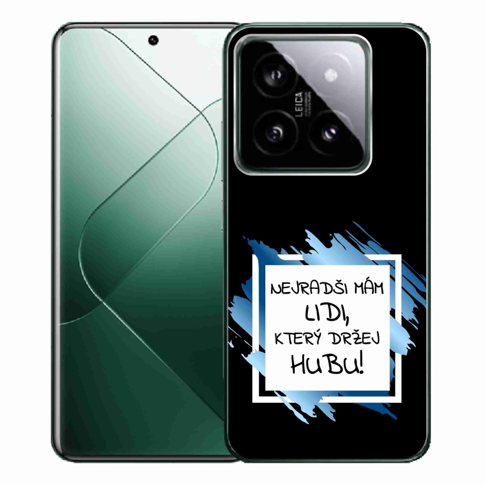 Gél borító mmCase a Xiaomi 14 Pro-hoz - vicces szöveg 7 fehér és fekete háttérrel