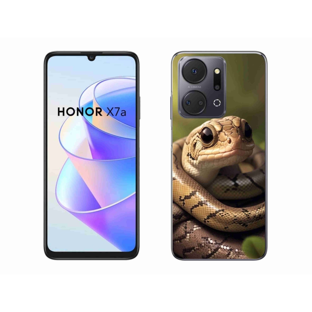 Zselés borítás mmCase a Honor X7a számára - kígyó 1