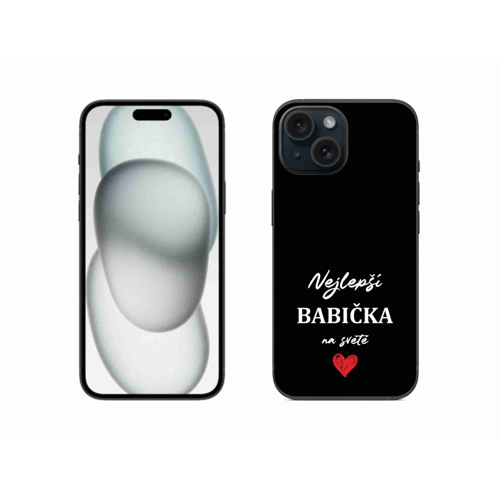 Gél borítás mmCase iPhone 15 készülékhez - Best Grandma 1 fekete háttér