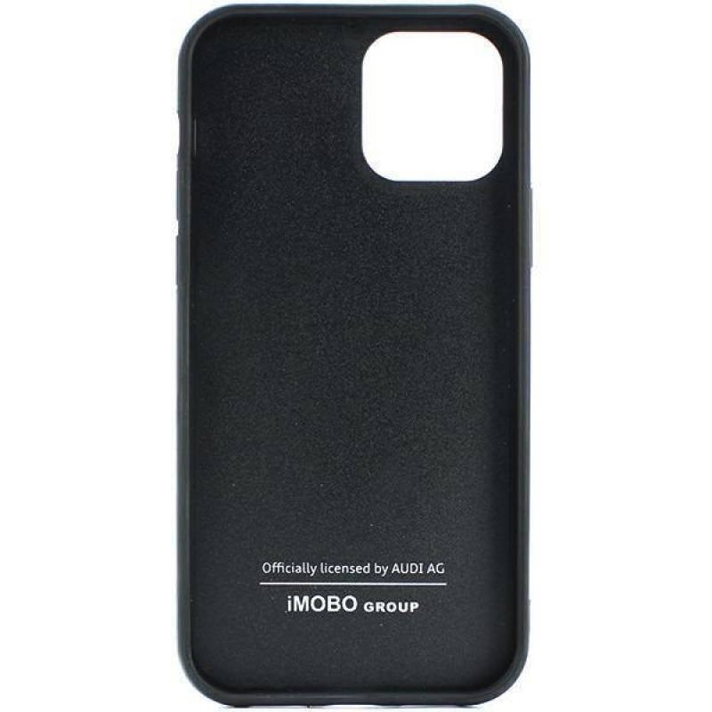 Audi szénszálas hátsó burkolat iPhone 11/XR-hez, fekete 