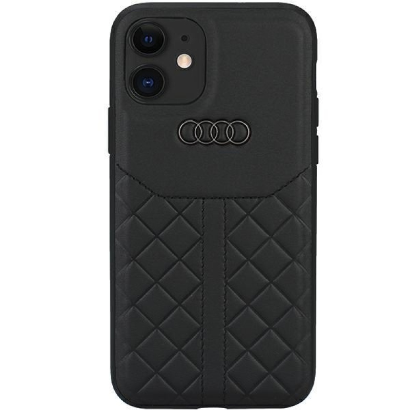 Audi eredeti bőr hátsó tok iPhone 11/XR-hez, fekete