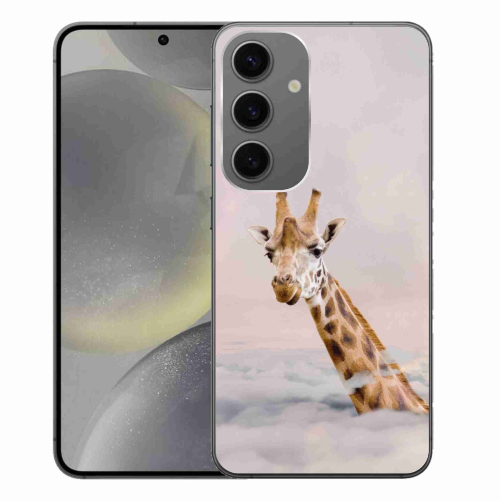 Zselés borítás mmCase Samsung Galaxy S24+ készülékhez - zsiráf a felhőkben