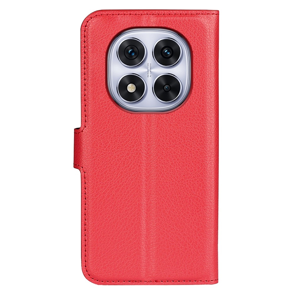 Litchi könyv tok Xiaomi Redmi Note 14 Pro 5G/Poco X7 5G - piros