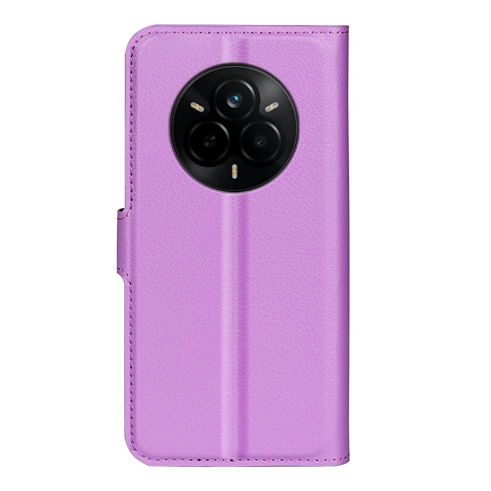 Litchi könyvtáska a Realme 14 Pro+ 5G készülékhez - lila