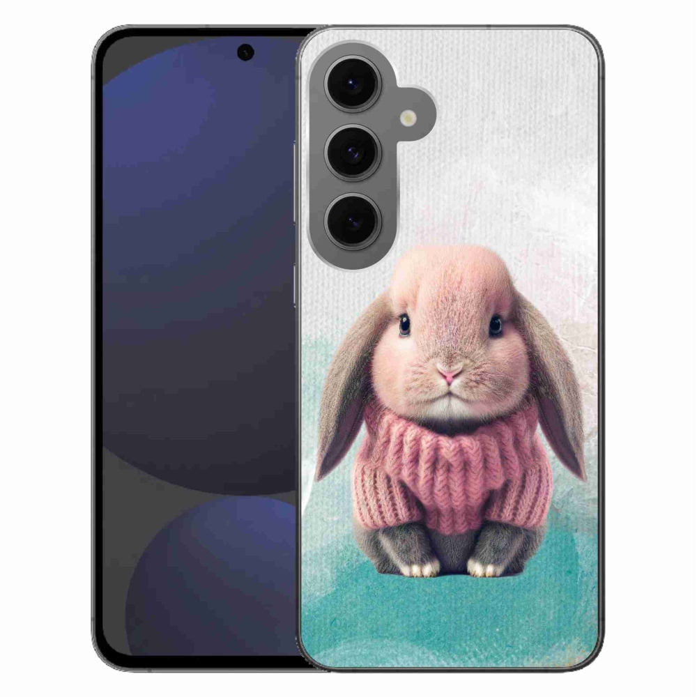 Zselés borítás mmCase Samsung Galaxy S24 FE - nyúl pulóverben