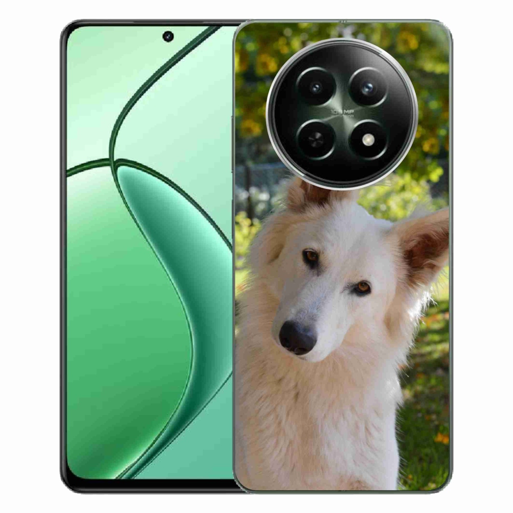 Gél borítás mmCase a Realme 12 5G/12x 5G készülékhez - Fehér svájci juhász 1