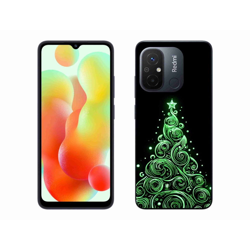 Gél borítás mmCase a Xiaomi Redmi 12C-hez - neon karácsonyfa 3