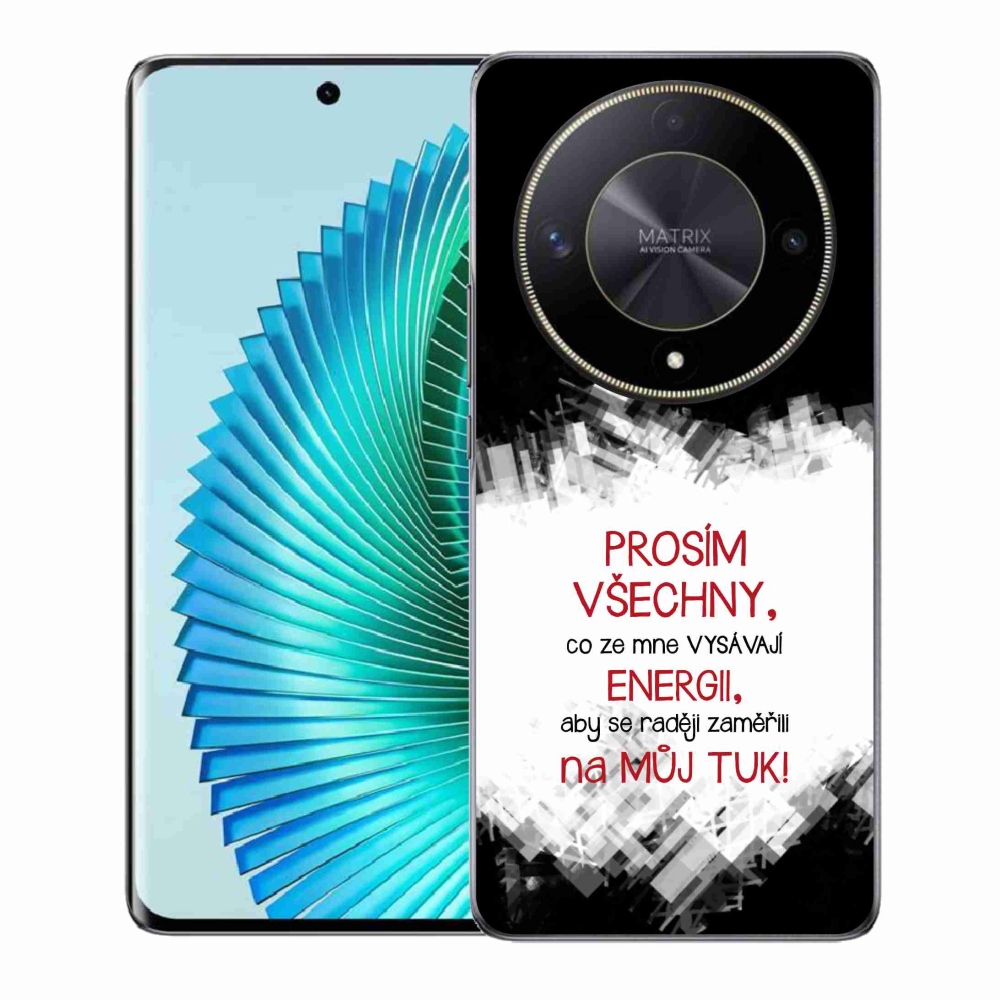 Gél borító mmCase a Honor Magic 6 Lite 5G számára - vicces szöveg 1 piros