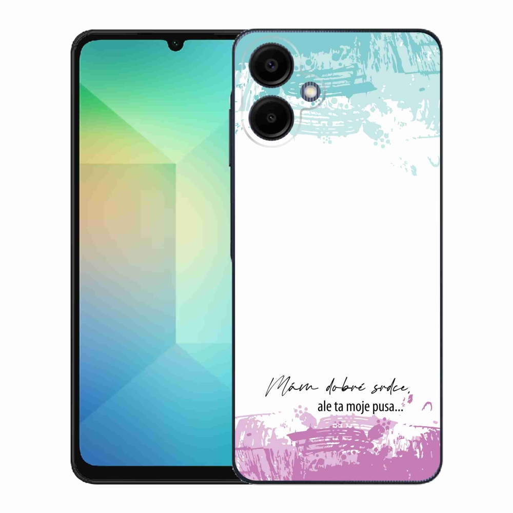 Gél borító mmCase Samsung Galaxy A06 4G - vicces szöveg 3 fehér háttérrel