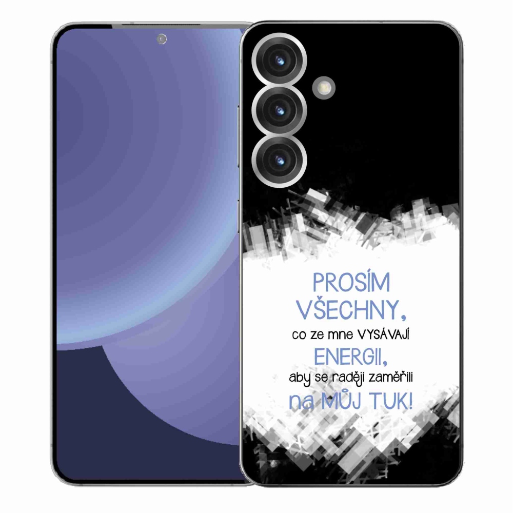 Gél borító mmCase Samsung Galaxy S25+ - vicces szöveg 1 kék