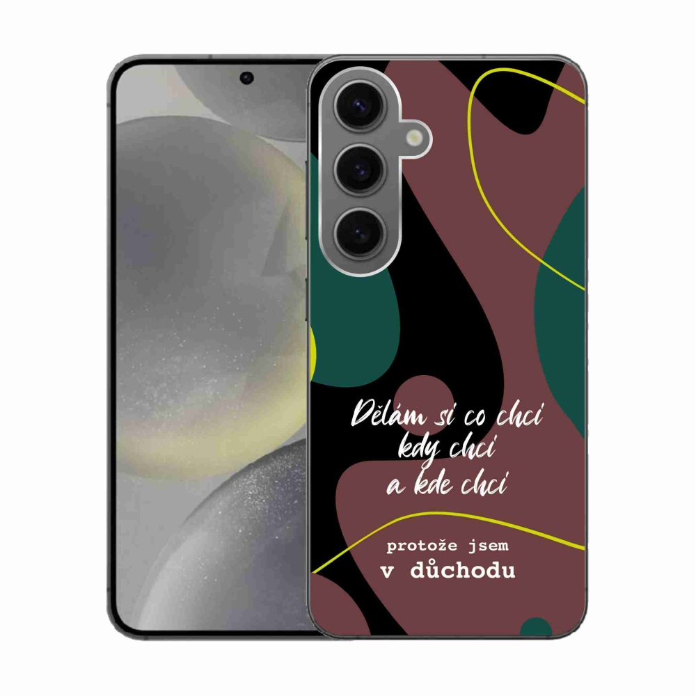 Gél borító mmCase Samsung Galaxy S24 készülékhez - vicces szöveg 10 fekete háttér