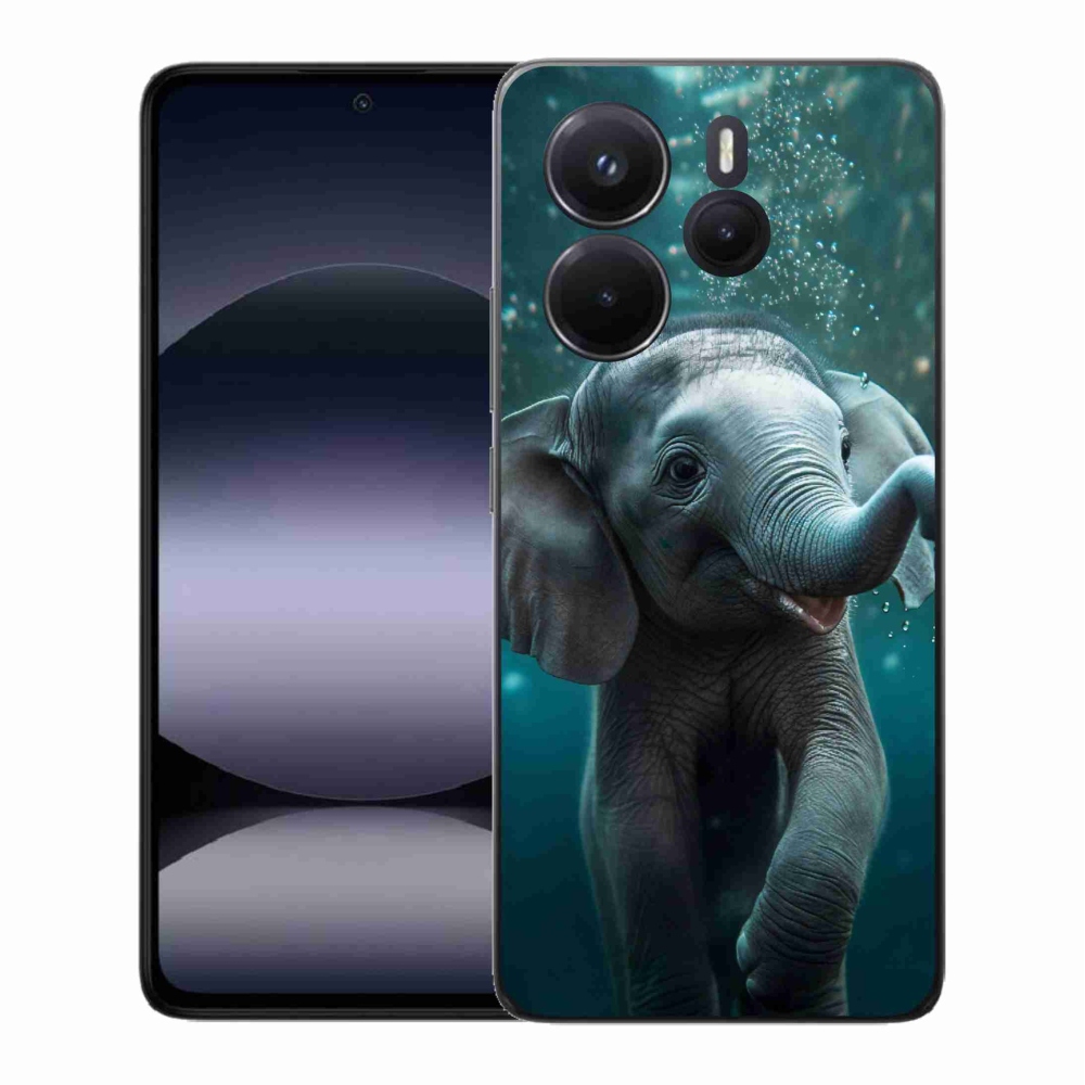 Gél borítás mmCase a Xiaomi Redmi Note 14-hez - elefánt a víz alatt