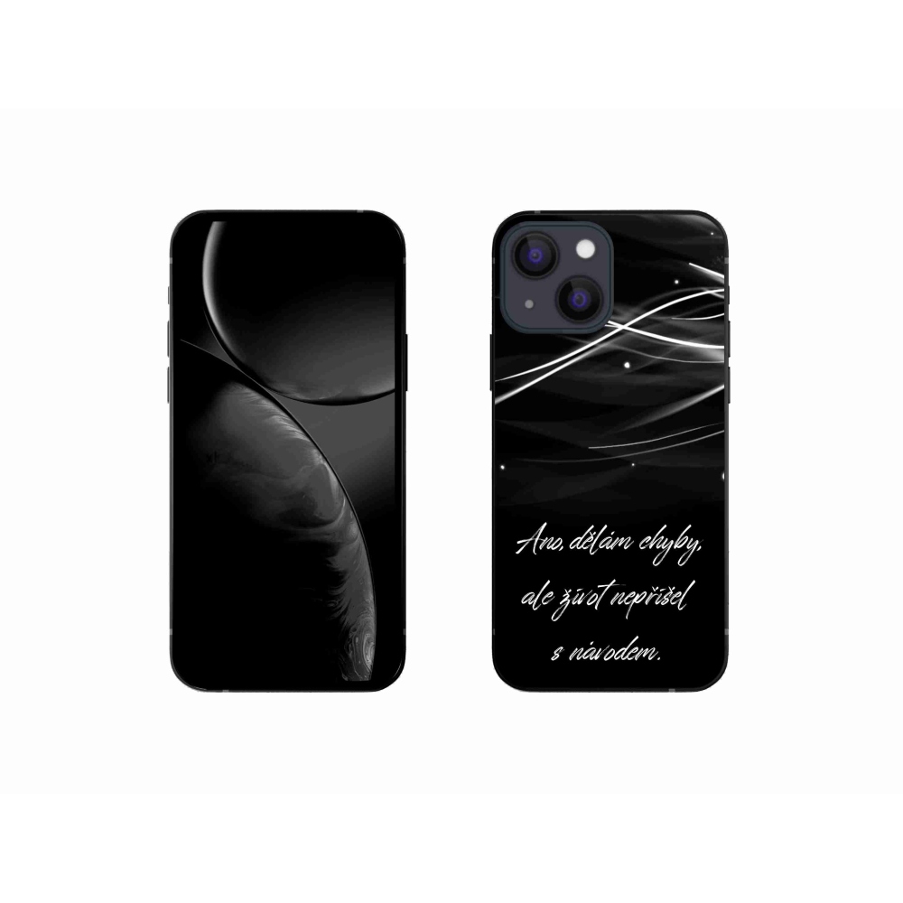 Gél borítás mmCase iPhone 13 mini 5.4 készülékhez - idézem fekete háttér