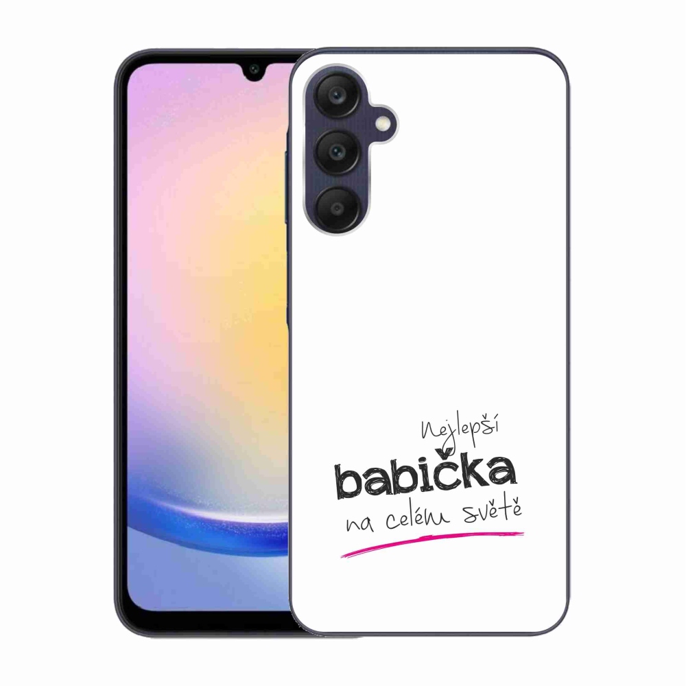 Gél borító mmCase Samsung Galaxy A25 5G - a legjobb nagymama 4 fehér háttérrel