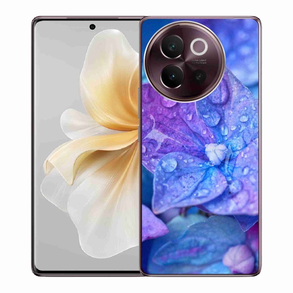 Gél borítás mmCase Vivo V40 Lite 5G - lila virág