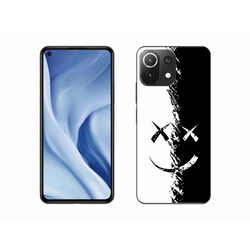 Gél borító mmCase a Xiaomi 11 Lite 5G NE - fekete-fehér mosolygóra