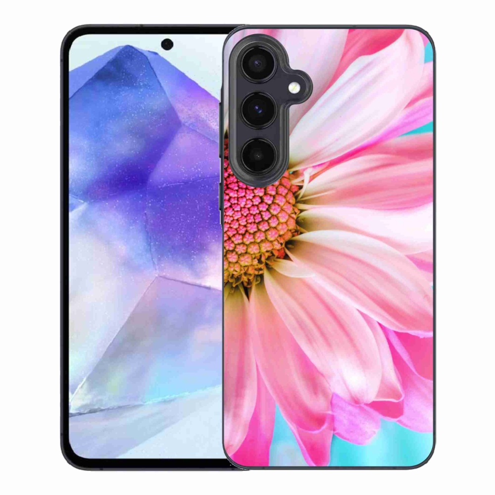 Gél védőhuzat mmCase Samsung Galaxy A55 5G - rózsaszín virág