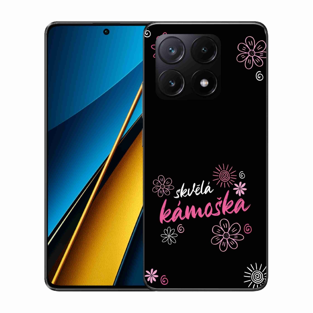 Gél borító mmCase a Xiaomi Poco X6 Pro 5G-n - nagyszerű haver fekete háttérrel