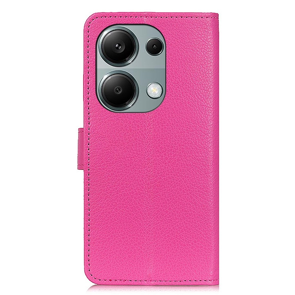 Litchie könyv tok Xiaomi Redmi Note 13-hoz - rózsaszínű