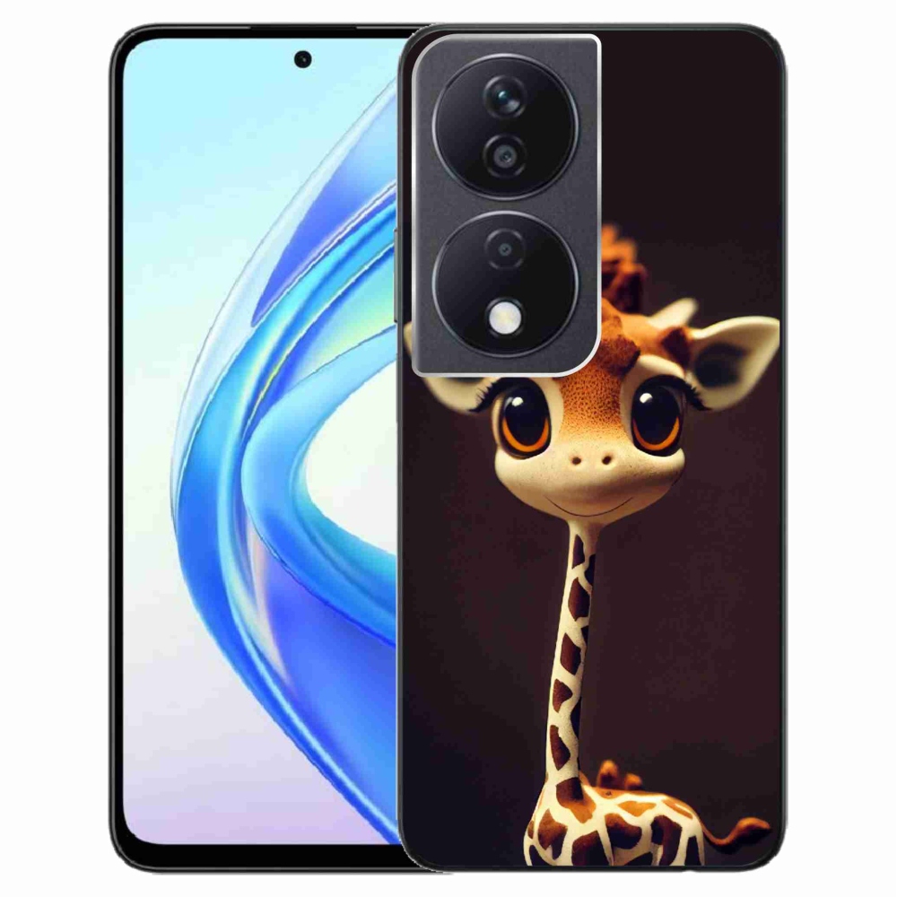 Zselés borítás mmCase a Honor X7b/Honor 90 Smart készülékhez - kis zsiráf