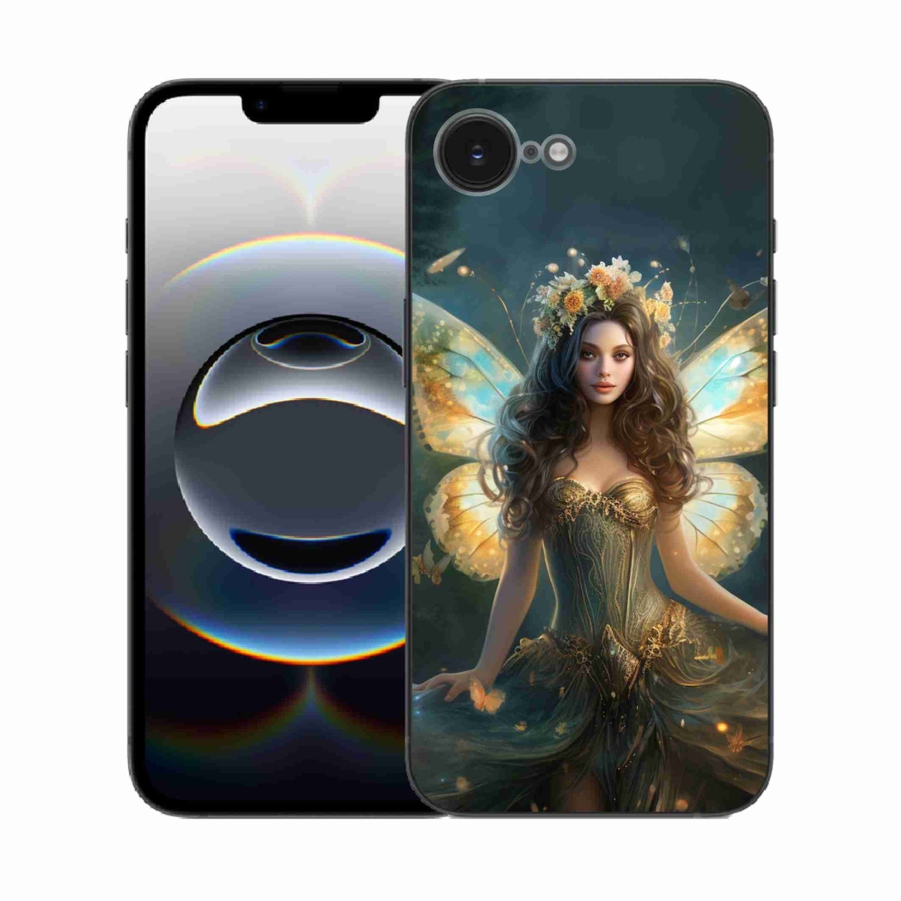 Gél borítás mmCase iPhone 16e készülékhez - pillangó nő