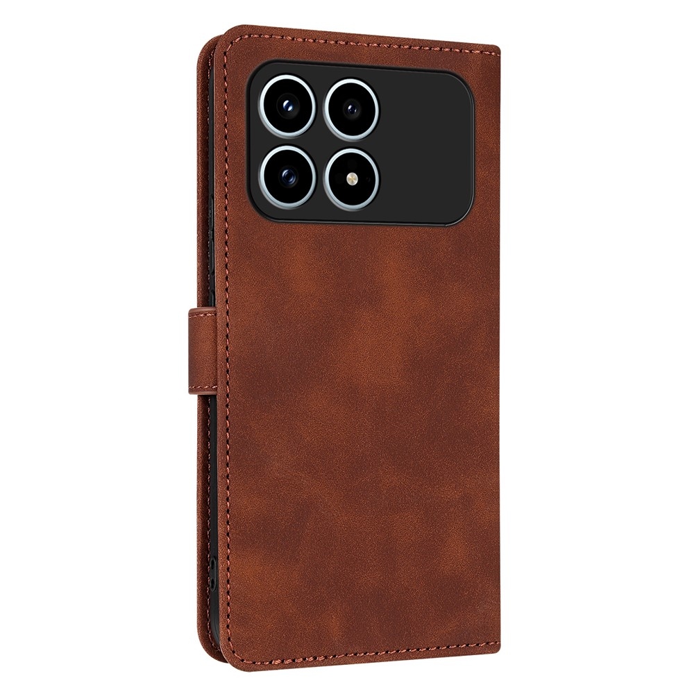 AZNS tok könyv tok Xiaomi Poco F8 Pro 5G - barna színben