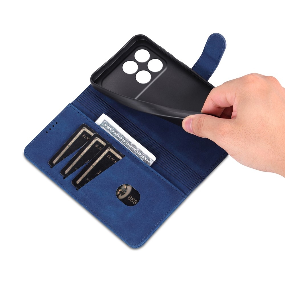 AZNS tok könyv tok Xiaomi Poco F8 Pro 5G-hez - kék