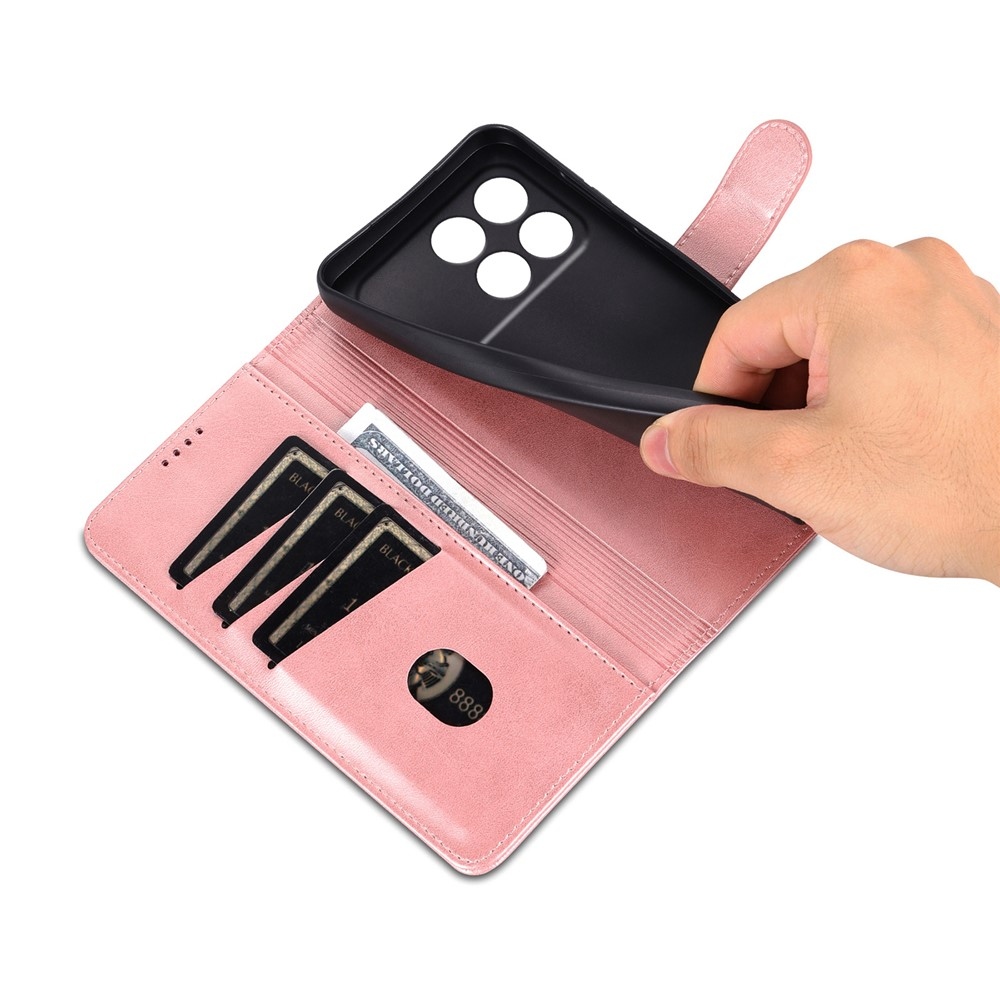 AZNS tok könyv tok Xiaomi Poco F8 Pro 5G-hez - rózsa arany