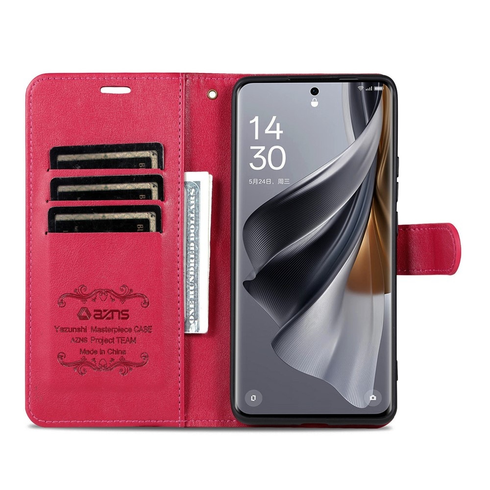 AZNS könyvtáska a Honor 600 5G készülékhez - piros színű