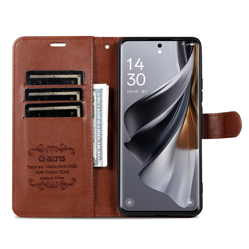 AZNS könyvtáska a Honor 600 5G készülékhez - barna