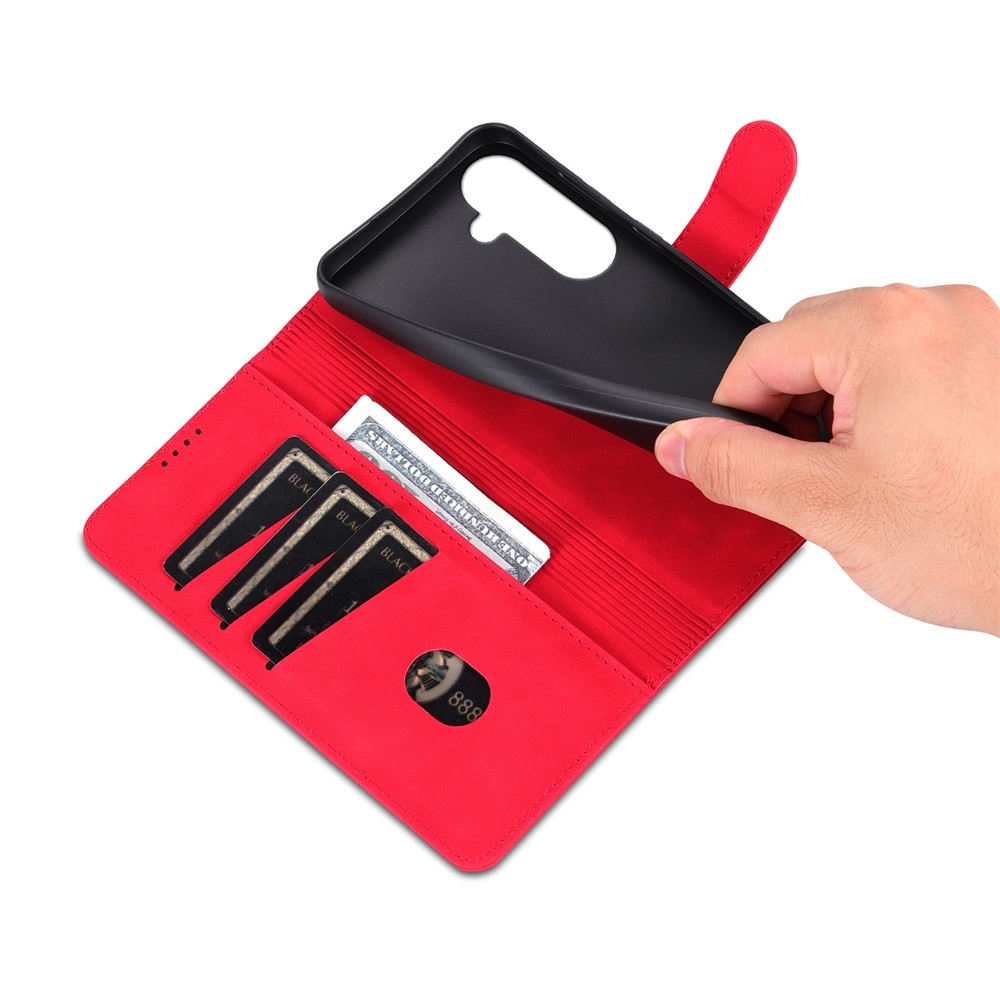 AZNS könyvtáska Samsung Galaxy A57 5G - piros